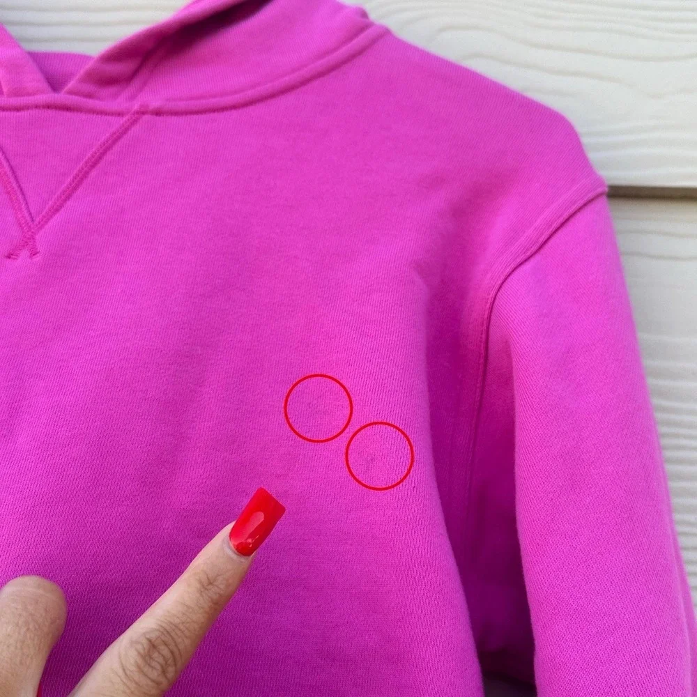 Lululemon All Yours Cropped Hoodie Womens‎ XS Sonic Pink Yoga Active Sweatshirt